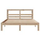 sengeramme med sengegavl 140x190 cm massivt fyrretræ
