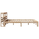 sengeramme med sengegavl 140x190 cm massivt fyrretræ