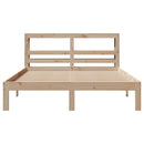 sengeramme med sengegavl 140x200 cm massivt fyrretræ hvid