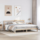 sengeramme med sengegavl 180x200 cm massivt fyrretræ