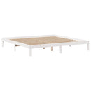 Sengeramme med hovedgærde uden madras Hvid 180x200 cm