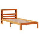 sengeramme uden madras 75x190 cm massivt fyrretræ gyldenbrun