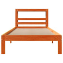 sengeramme uden madras 75x190 cm massivt fyrretræ gyldenbrun