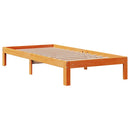 sengeramme uden madras 100x200 cm massivt fyrretræ gyldenbrun