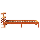 sengeramme uden madras 100x200 cm massivt fyrretræ gyldenbrun