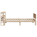 sengeramme med sengegavl 75x190 cm massivt fyrretræ