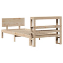 sengeramme med sengegavl 75x190 cm massivt fyrretræ