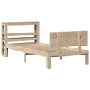 sengeramme med sengegavl 90x190 cm massivt fyrretræ