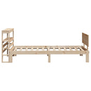 sengeramme med sengegavl 90x190 cm massivt fyrretræ