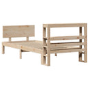 sengeramme med sengegavl 90x190 cm massivt fyrretræ