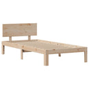 sengeramme med sengegavl 90x190 cm massivt fyrretræ