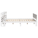 sengeramme med sengegavl 120x190 cm massivt fyrretræ hvid