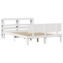 sengeramme med sengegavl135x190 cm massivt fyrretræ hvid