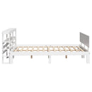 sengeramme med sengegavl135x190 cm massivt fyrretræ hvid
