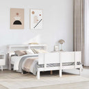 sengeramme med sengegavl135x190 cm massivt fyrretræ hvid