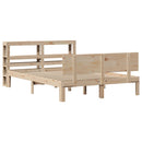sengeramme med sengegavl 140x190 cm massivt fyrretræ