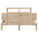 sengeramme med sengegavl 140x190 cm massivt fyrretræ