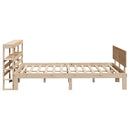 sengeramme med sengegavl 120x200 cm massivt fyrretræ hvid