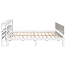 Sengeramme med hovedgærde uden madras Hvid 180x200 cm