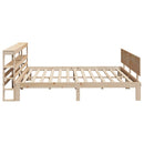 sengeramme med sengegavl 200x200 cm massivt fyrretræ