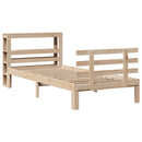 sengeramme med sengegavl 75x190 cm massivt fyrretræ