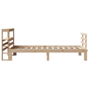 sengeramme med sengegavl 75x190 cm massivt fyrretræ