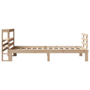 sengeramme med sengegavl 90x190 cm massivt fyrretræ
