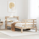 sengeramme med sengegavl 90x190 cm massivt fyrretræ