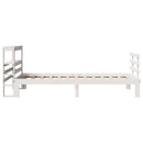 Sengeramme med hovedgærde uden madras Hvid 90x190 cm