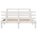 sengeramme med sengegavl 120x190 cm massivt fyrretræ hvid