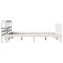 sengeramme med sengegavl135x190 cm massivt fyrretræ hvid
