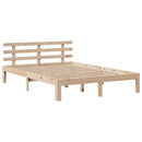 sengeramme med sengegavl 140x190 cm massivt fyrretræ