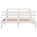 Sengeramme med hovedgærde uden madras Hvid 140x190 cm