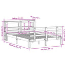 Sengeramme med hovedgærde uden madras Hvid 140x190 cm