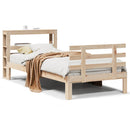 sengeramme med sengegavl 90x200 cm massivt fyrretræ