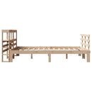 sengeramme med sengegavl 140x200 cm massivt fyrretræ hvid