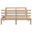 sengeramme med sengegavl 160x200 cm massivt fyrretræ