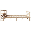 sengeramme med sengegavl 180x200 cm massivt fyrretræ