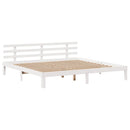 Sengeramme med hovedgærde uden madras Hvid 180x200 cm