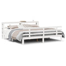 Sengeramme med hovedgærde uden madras Hvid 200x200 cm
