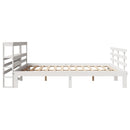 Sengeramme med hovedgærde uden madras Hvid 200x200 cm