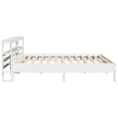 sengeramme uden madras 200x200 cm massivt fyrretræ hvid