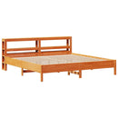 sengeramme uden madras 200x200 cm massivt fyrretræ gyldenbrun