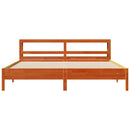 sengeramme uden madras 200x200 cm massivt fyrretræ gyldenbrun