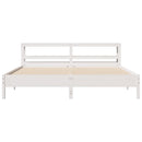sengeramme uden madras 180x200 cm massivt fyrretræ hvid