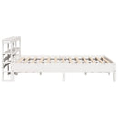 sengeramme uden madras 160x200 cm massivt fyrretræ hvid