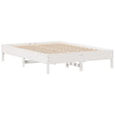 sengeramme uden madras 160x200 cm massivt fyrretræ hvid