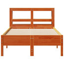 sengeramme uden madras 120x200 cm massivt fyrretræ gyldenbrun