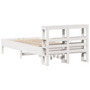 sengeramme uden madras 90x200 cm massivt fyrretræ hvid