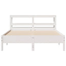 sengeramme uden madras 140x190 cm massivt fyrretræ hvid